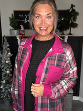 Load image into Gallery viewer, Magenta Plaid Shacket