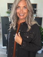 Load image into Gallery viewer, Studded Jean Jacket-Black