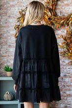 Load image into Gallery viewer, Chiffon Peplum Top-Black