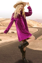 Load image into Gallery viewer, Velvet Tunic Top-Plum
