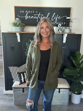 Load image into Gallery viewer, Waffle Cardigan- Olive