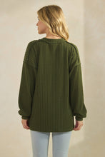 Load image into Gallery viewer, Puff Sleeve Rib Top-Olive