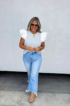 Load image into Gallery viewer, Blakely Crop Flare Jeans-Light Denim