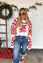 Load image into Gallery viewer, Cloud Soft Cardi-Red and White Check