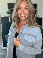 Load image into Gallery viewer, Oversized Double Gauze Shirket-Denim