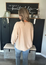 Load image into Gallery viewer, Ash Mocha Acid Washed Pullover - Women's Ribbed Sweatshirt