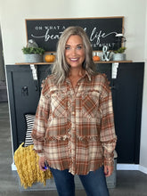 Load image into Gallery viewer, Frayed Edge Shacket-Rust