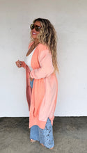 Load image into Gallery viewer, Blakely Spring Desi Sweatshirt Cardigan-Coral