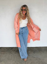 Load image into Gallery viewer, Blakely Spring Desi Sweatshirt Cardigan-Coral