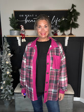 Load image into Gallery viewer, Magenta Plaid Shacket