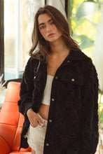 Load image into Gallery viewer, Checker Sherpa Shacket-Black