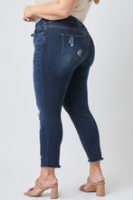 Load image into Gallery viewer, High-Rise Denim Ankle Joggers-Curvy