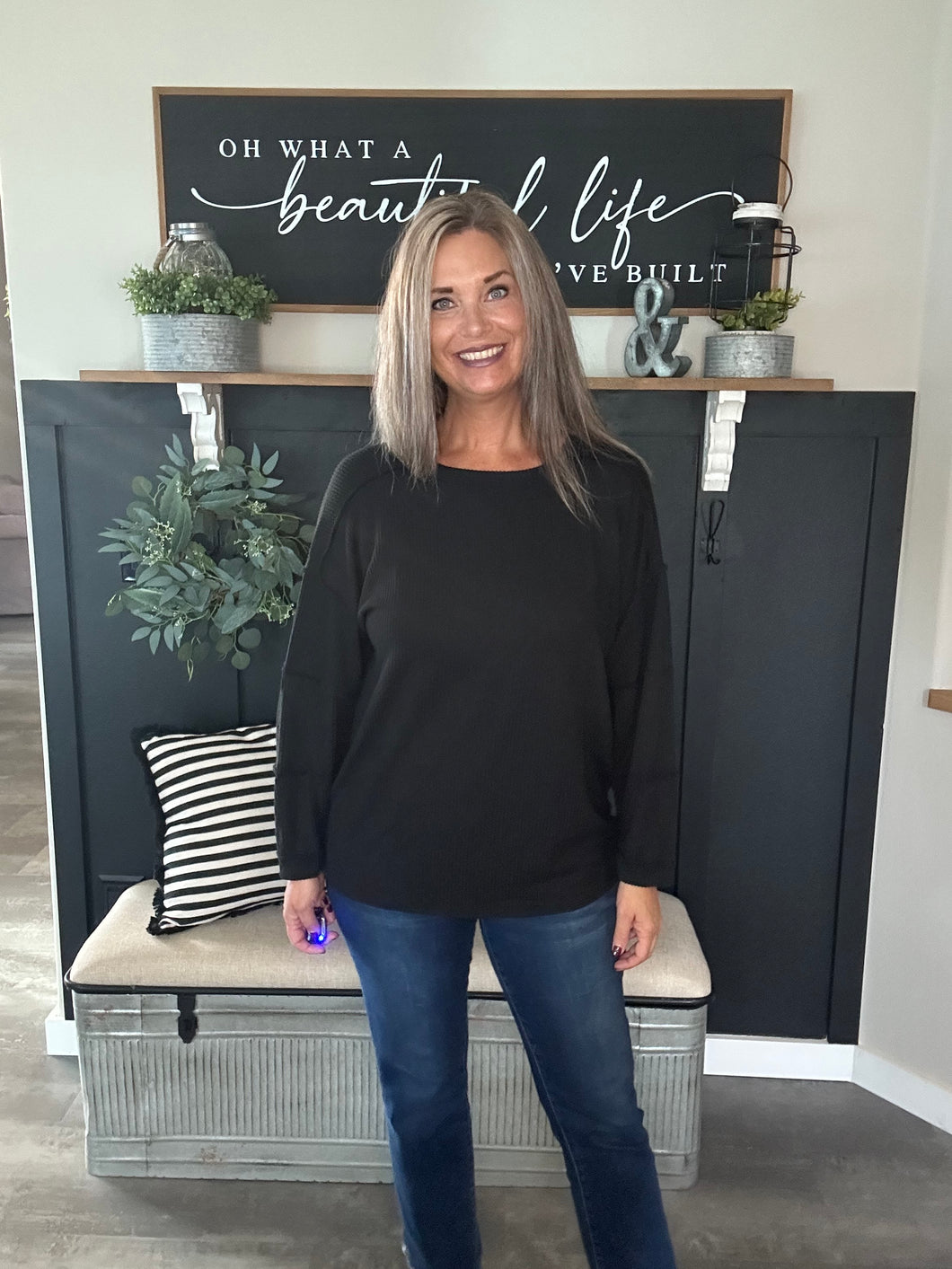 Urban Ribbed Top-Black