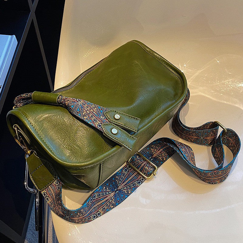 Vegan Crossbody Bag-Olive