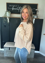 Load image into Gallery viewer, Ash Mocha Acid Washed Pullover - Women's Ribbed Sweatshirt
