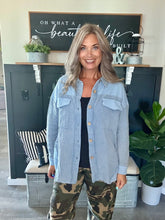 Load image into Gallery viewer, Oversized Double Gauze Shirket-Denim

