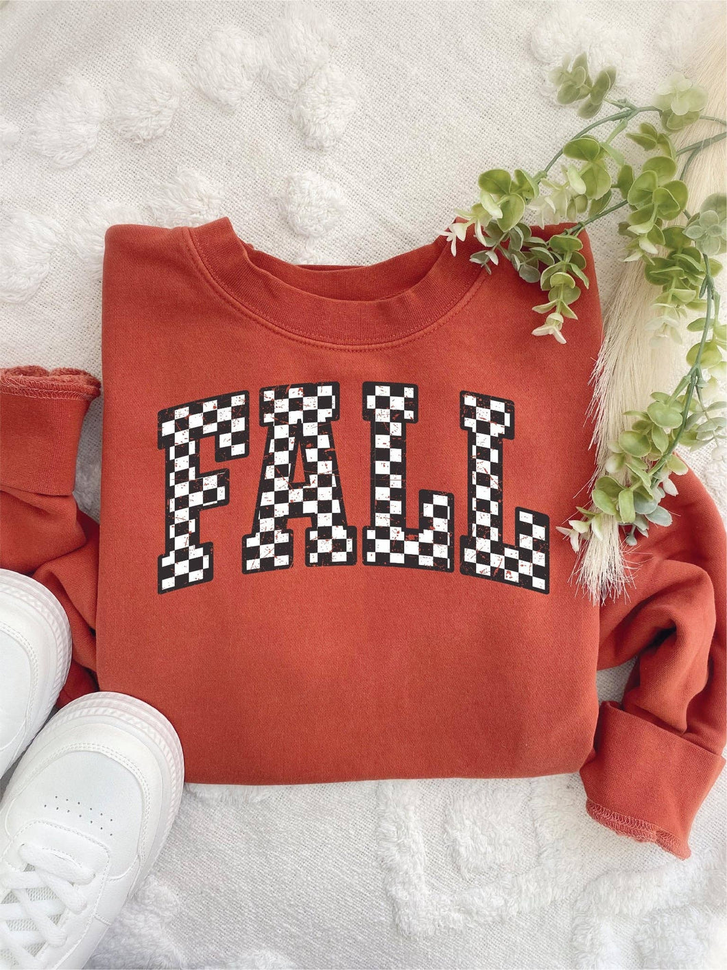 Fall Checkered Sweatshirt