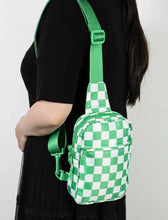 Load image into Gallery viewer, Green &amp; White Checkered Sling

