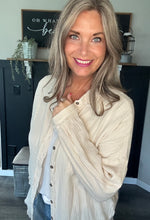 Load image into Gallery viewer, Double Gauze Oversized Raw Edge Shirt-Sand Beige
