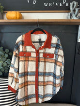 Load image into Gallery viewer, Fall Plaid Print Shacket-Plus Size
