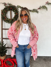 Load image into Gallery viewer, Cloud Soft Cardi-Pink Candy Cane
