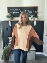 Load image into Gallery viewer, Cozy Oversized Patchwork Sweatshirt-Curvy
