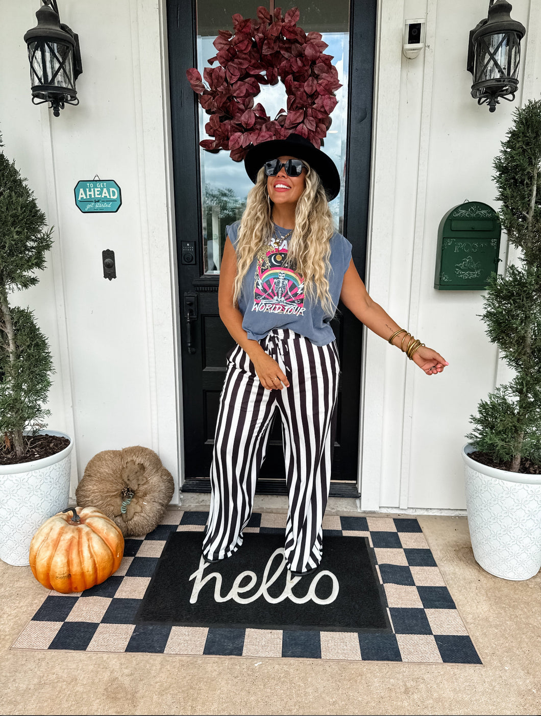 Vertical Stripe Pants