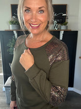 Load image into Gallery viewer, Holiday Top-Army Green
