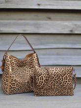 Load image into Gallery viewer, Leopard 2 in 1 Hobo Handbag
