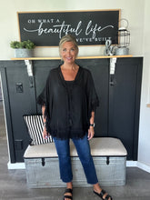Load image into Gallery viewer, Fringe Kimono-Black
