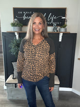Load image into Gallery viewer, Contrast Urban Animal Print Top-Camel
