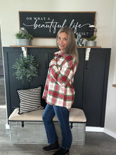 Load image into Gallery viewer, Christmas Plaid Shacket
