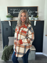 Load image into Gallery viewer, Fall Plaid Print Shacket-Plus Size
