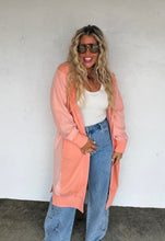 Load image into Gallery viewer, Blakely Spring Desi Sweatshirt Cardigan-Coral
