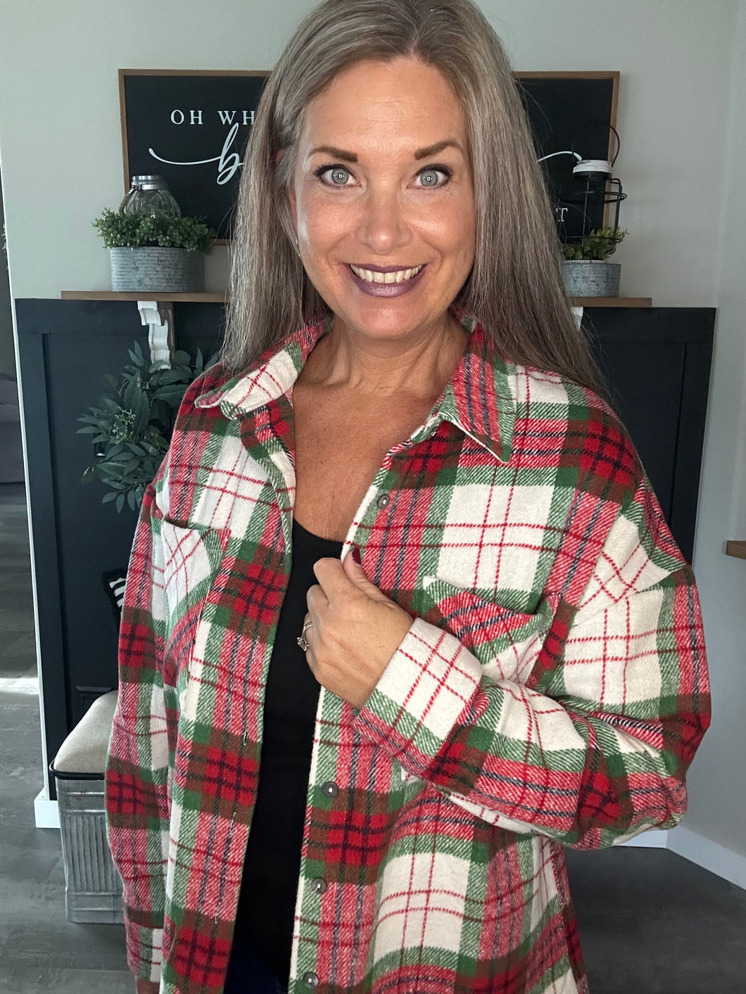 Christmas Plaid Shacket