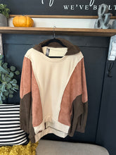 Load image into Gallery viewer, Cozy Oversized Patchwork Sweatshirt-Curvy
