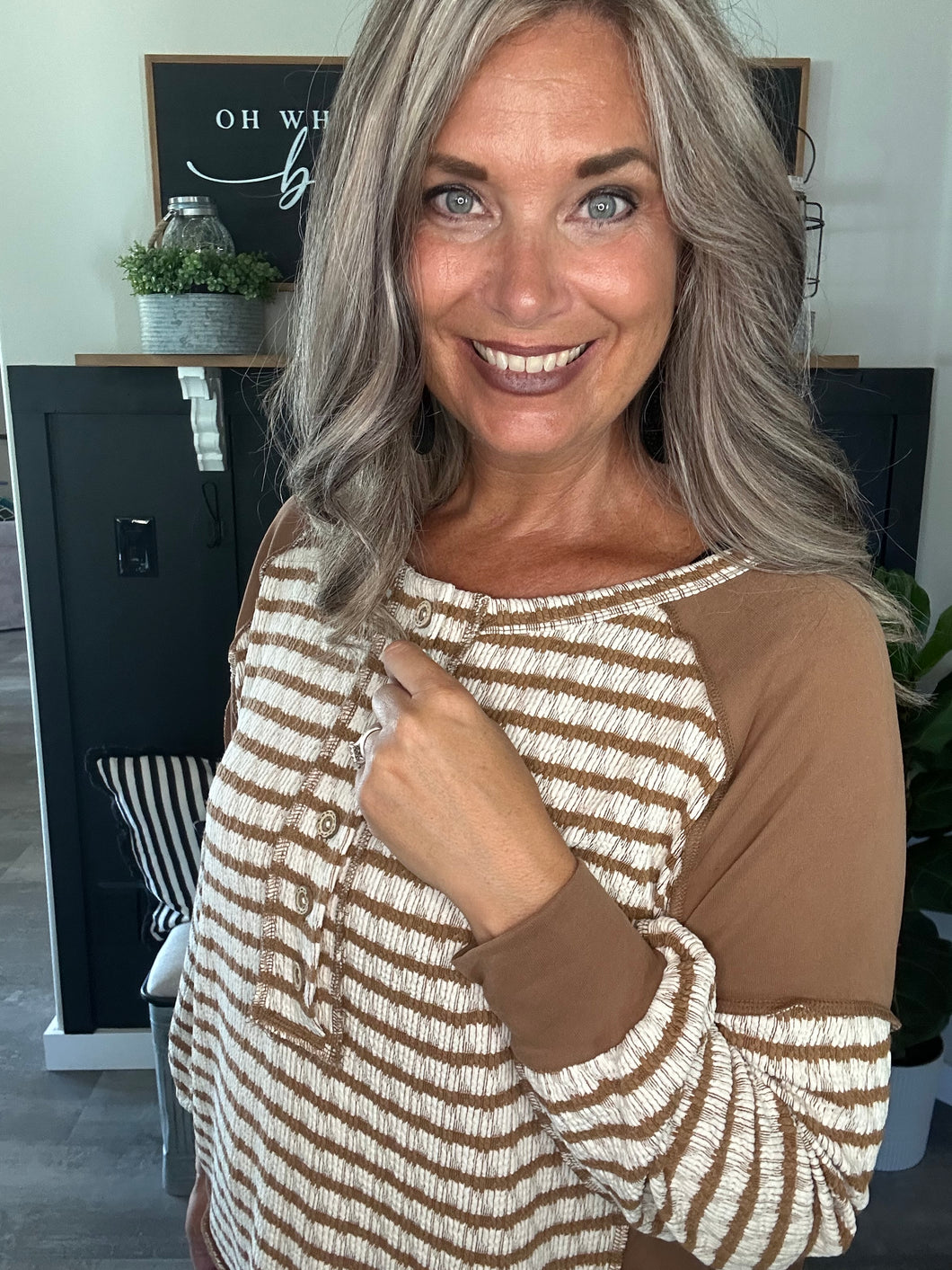 Buttons and Stripes Top
