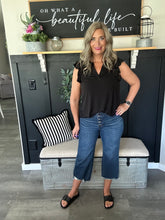 Load image into Gallery viewer, Judy Blue Wide Leg Button Fly Crop
