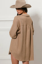 Load image into Gallery viewer, Waffle Oversized Shacket-Taupe
