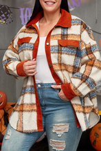 Load image into Gallery viewer, Fall Plaid Print Shacket-Plus Size
