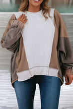 Load image into Gallery viewer, Cozy Oversized Patchwork Sweatshirt-Curvy

