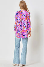 Load image into Gallery viewer, Magenta Diamonds 3/4 Sleeve Top
