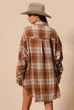Load image into Gallery viewer, Frayed Edge Shacket-Rust
