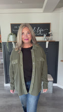 Load and play video in Gallery viewer, Olive &amp; Easy Ribbed Shacket
