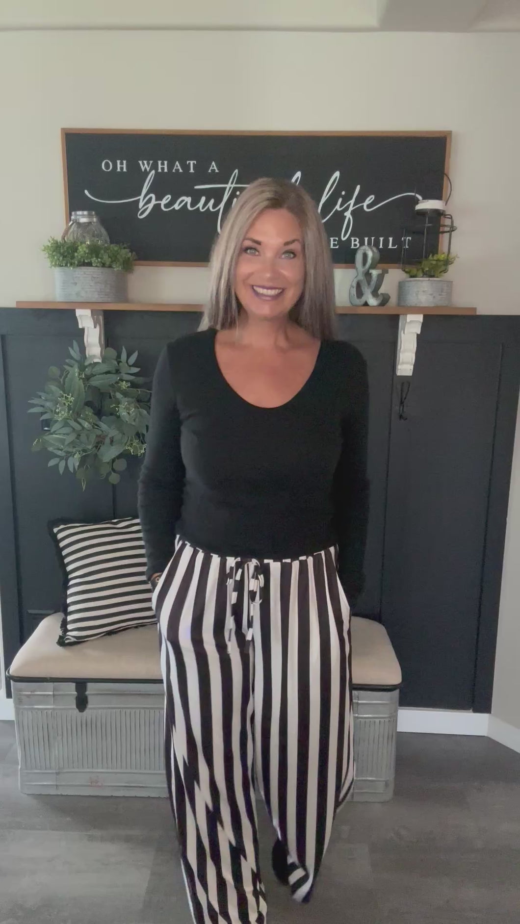 Vertical Stripe Pants