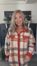Load and play video in Gallery viewer, Fall Plaid Print Shacket-Plus Size
