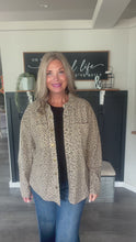 Load and play video in Gallery viewer, Wild at Heart Brushed Animal Print Shacket
