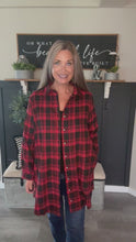 Load and play video in Gallery viewer, Red Plaid Tunic Shirket
