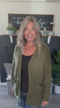 Load and play video in Gallery viewer, Waffle Cardigan- Olive

