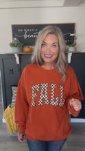 Load and play video in Gallery viewer, Fall Checkered Sweatshirt
